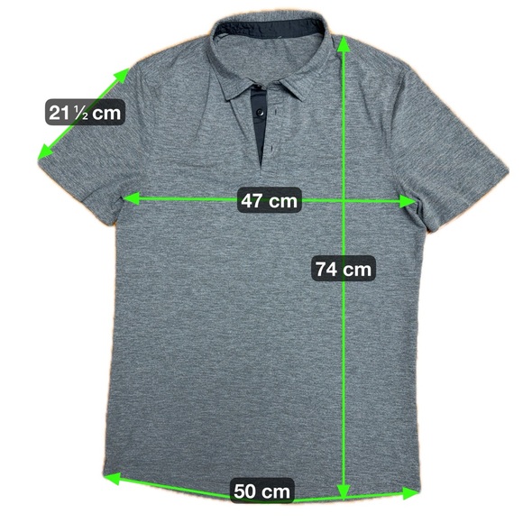 Lululemon Evolution Polo Original Release Heathered Black Medium Collared Shirt - Picture 9 of 10